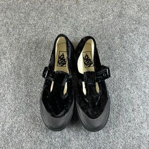 Vans Black Velvet Mary Jane Flats with Buckle new size 4.5